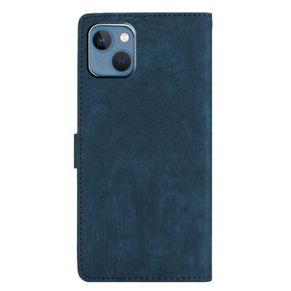 Wallet Shell for iPhone 14 Solid Color Skin-touch PU Leather Anti-collision Stand Phone Case