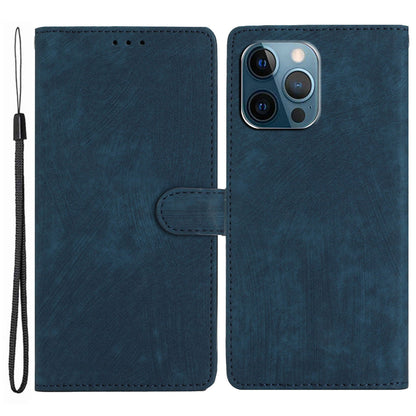 Solid Color Shell for iPhone 13 Pro Max 6.7 inch Skin-touch PU Leather Stand Wallet Phone Case