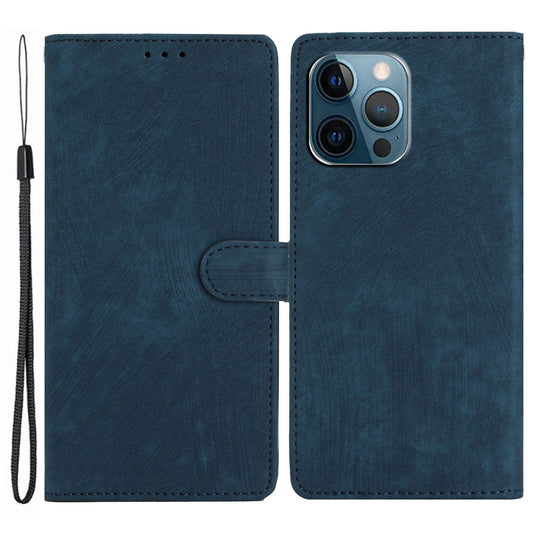 Solid Color Shell for iPhone 13 Pro Max 6.7 inch Skin-touch PU Leather Stand Wallet Phone Case