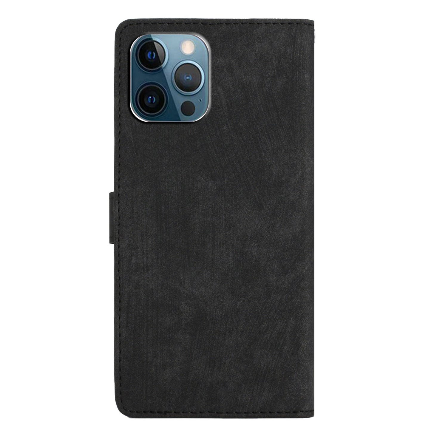 Solid Color Shell for iPhone 13 Pro Max 6.7 inch Skin-touch PU Leather Stand Wallet Phone Case