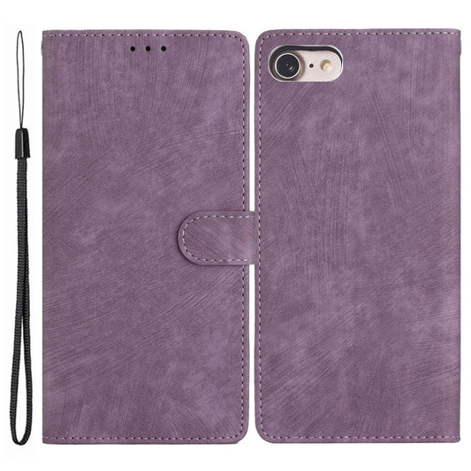 For iPhone 7 / 8 / SE (2020) / SE (2022) PU Leather Solid Color Cover Skin-touch Stand Wallet Phone Case