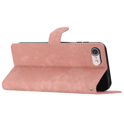 For iPhone 7 / 8 / SE (2020) / SE (2022) PU Leather Solid Color Cover Skin-touch Stand Wallet Phone Case