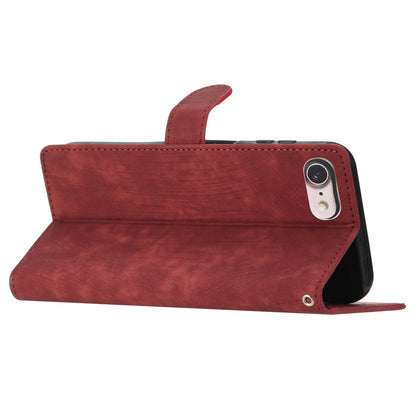 For iPhone 7 / 8 / SE (2020) / SE (2022) PU Leather Solid Color Cover Skin-touch Stand Wallet Phone Case