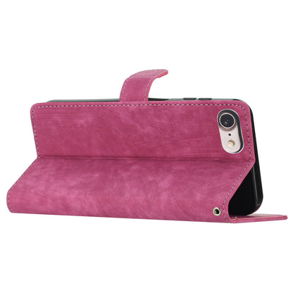 For iPhone 7 / 8 / SE (2020) / SE (2022) PU Leather Solid Color Cover Skin-touch Stand Wallet Phone Case