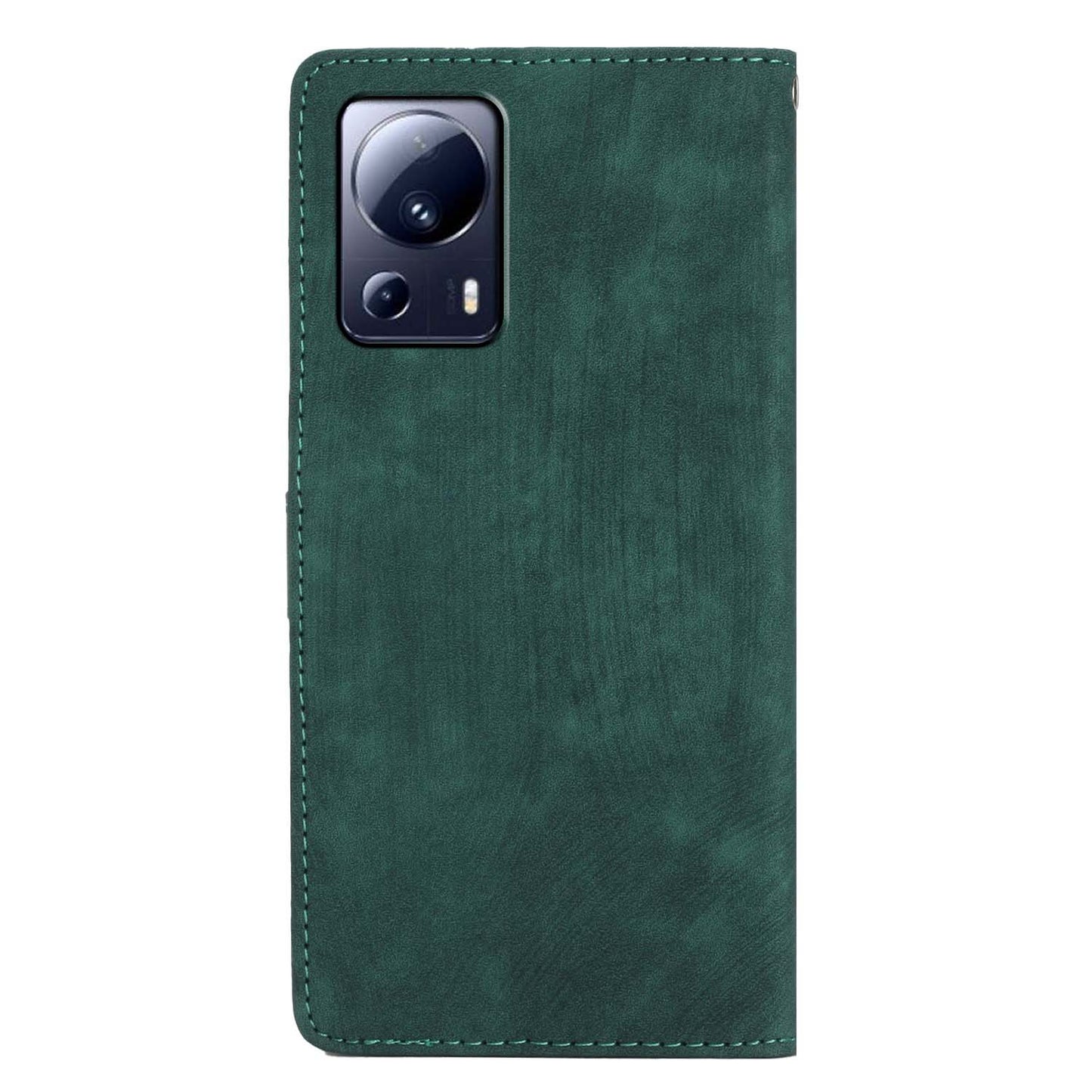For Xiaomi 13 Lite / Civi 2 5G Solid Color Leather Wallet Cover Skin-touch Stand Cell Phone Case