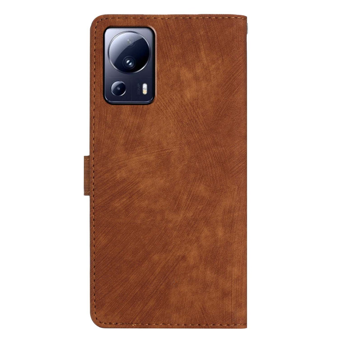 For Xiaomi 13 Lite / Civi 2 5G Solid Color Leather Wallet Cover Skin-touch Stand Cell Phone Case