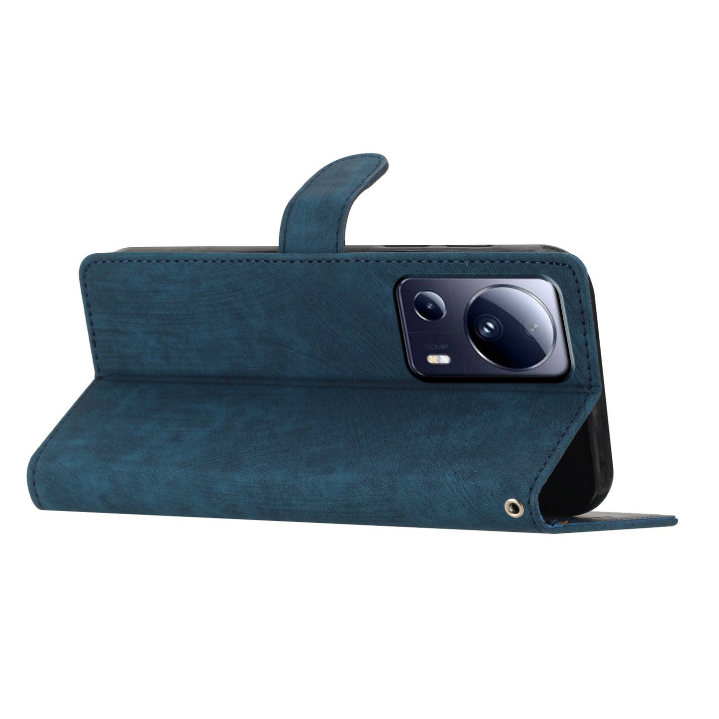 For Xiaomi 13 Lite / Civi 2 5G Solid Color Leather Wallet Cover Skin-touch Stand Cell Phone Case