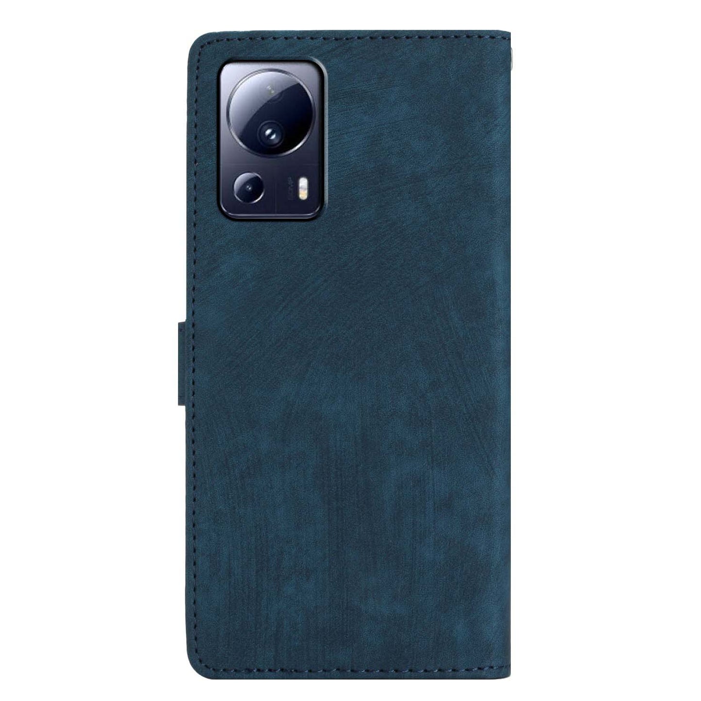 For Xiaomi 13 Lite / Civi 2 5G Solid Color Leather Wallet Cover Skin-touch Stand Cell Phone Case