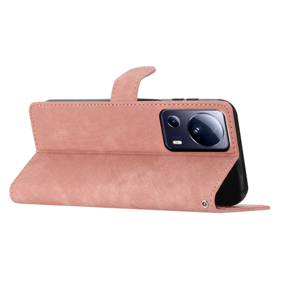 For Xiaomi 13 Lite / Civi 2 5G Solid Color Leather Wallet Cover Skin-touch Stand Cell Phone Case