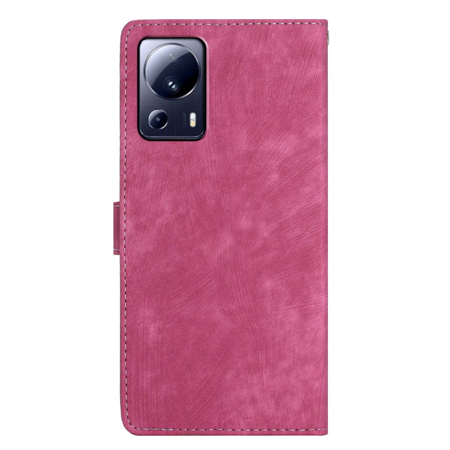 For Xiaomi 13 Lite / Civi 2 5G Solid Color Leather Wallet Cover Skin-touch Stand Cell Phone Case