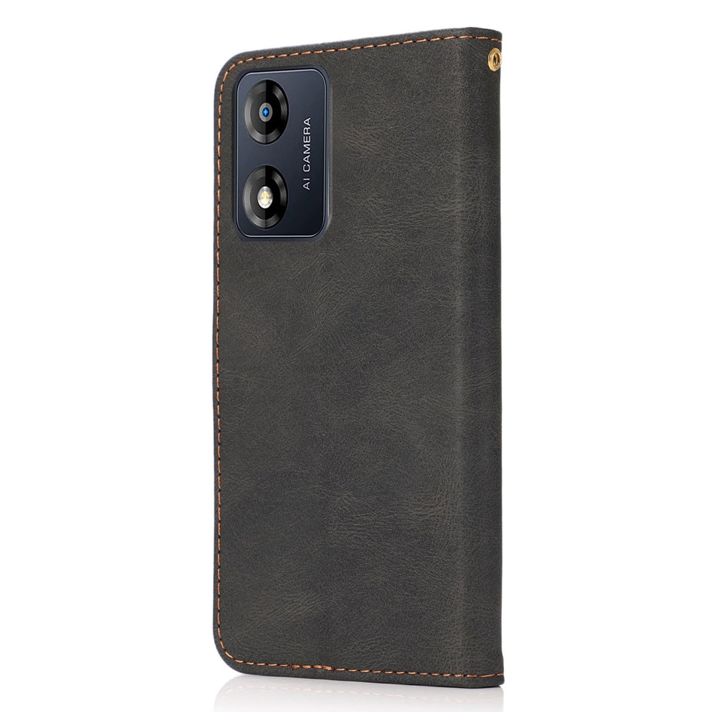 For Motorola Moto E13 4G Splicing PU Leather Wallet Phone Case Flip Stand Shockproof Cover