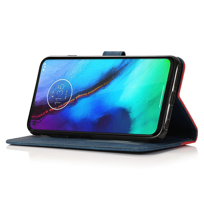 For Motorola Moto E13 4G Splicing PU Leather Wallet Phone Case Flip Stand Shockproof Cover