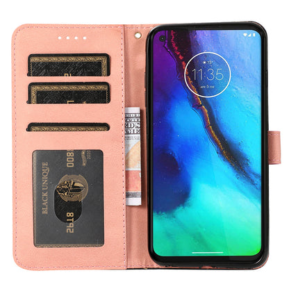 For Motorola Moto E13 4G Splicing PU Leather Wallet Phone Case Flip Stand Shockproof Cover