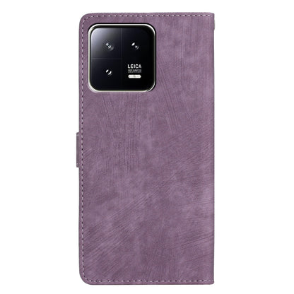 For Xiaomi 13 5G Solid Color Folio Flip PU Leather Wallet Cover Skin-touch Stand Phone Case