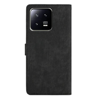 For Xiaomi 13 5G Solid Color Folio Flip PU Leather Wallet Cover Skin-touch Stand Phone Case