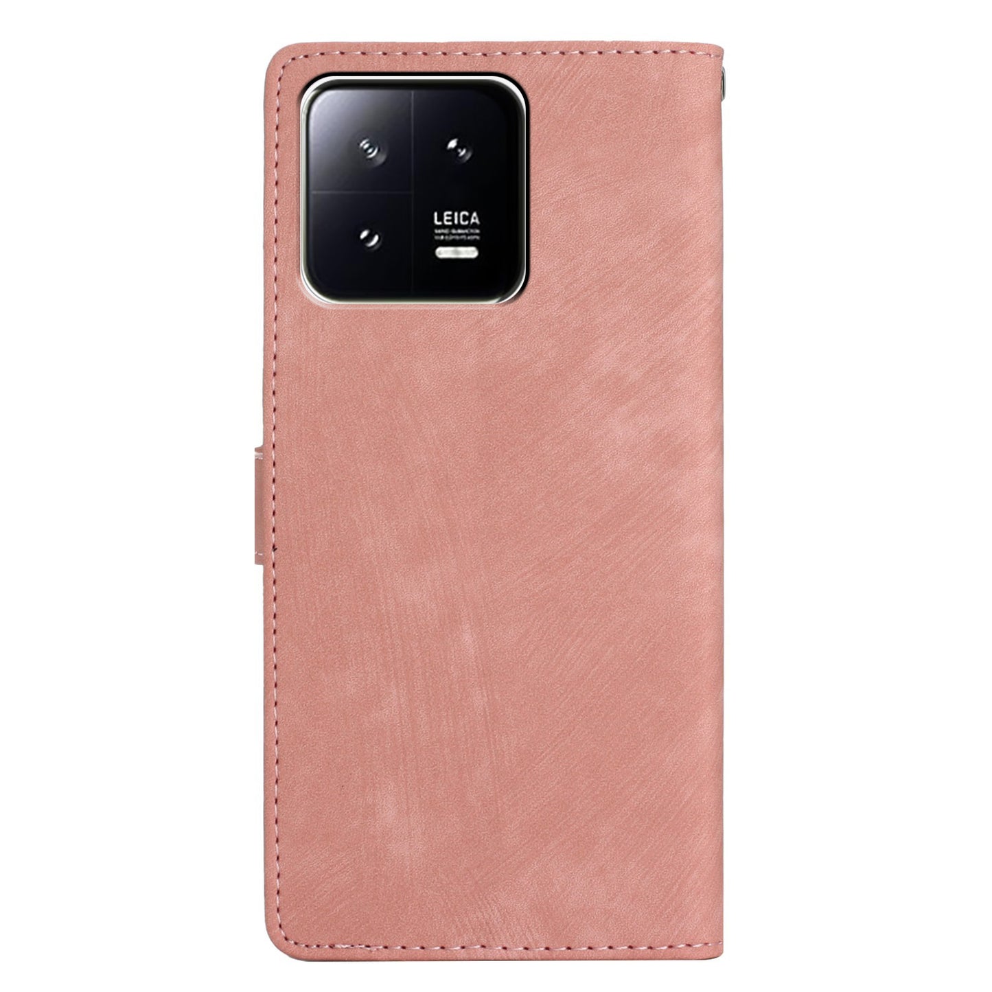 For Xiaomi 13 5G Solid Color Folio Flip PU Leather Wallet Cover Skin-touch Stand Phone Case