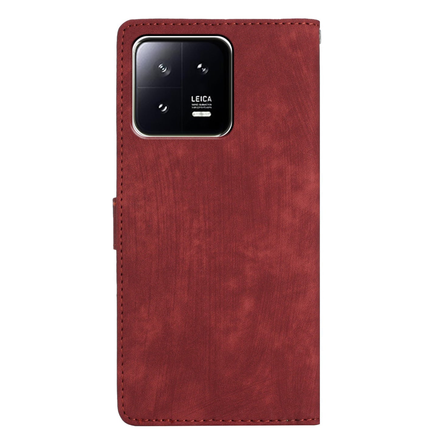 For Xiaomi 13 5G Solid Color Folio Flip PU Leather Wallet Cover Skin-touch Stand Phone Case