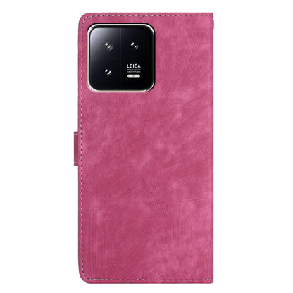 For Xiaomi 13 5G Solid Color Folio Flip PU Leather Wallet Cover Skin-touch Stand Phone Case