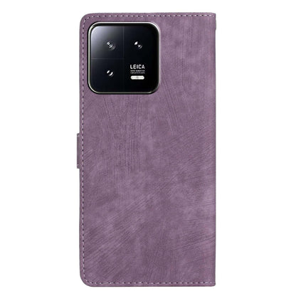 For Xiaomi 13 Pro 5G Solid Color Skin-touch PU Leather Wallet Cover Stand Folio Flip Phone Case