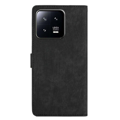 For Xiaomi 13 Pro 5G Solid Color Skin-touch PU Leather Wallet Cover Stand Folio Flip Phone Case