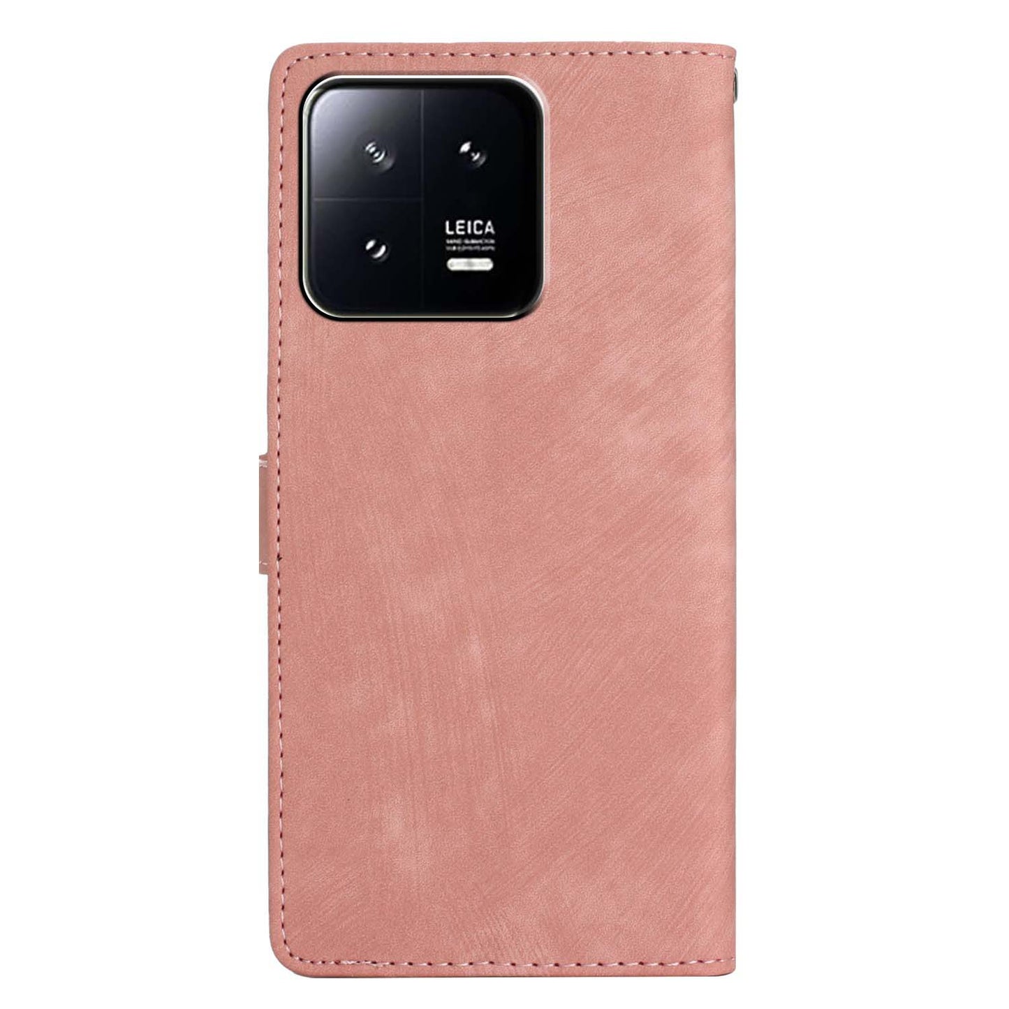 For Xiaomi 13 Pro 5G Solid Color Skin-touch PU Leather Wallet Cover Stand Folio Flip Phone Case