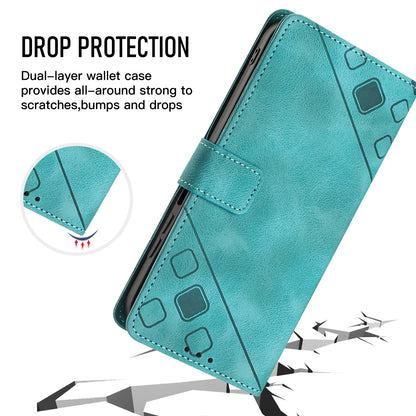 PT005 YB Imprinting Series-6 for Nokia C02 Anti-Dust Phone Cover Leather Wallet Stand Skin-Touch Phone Case