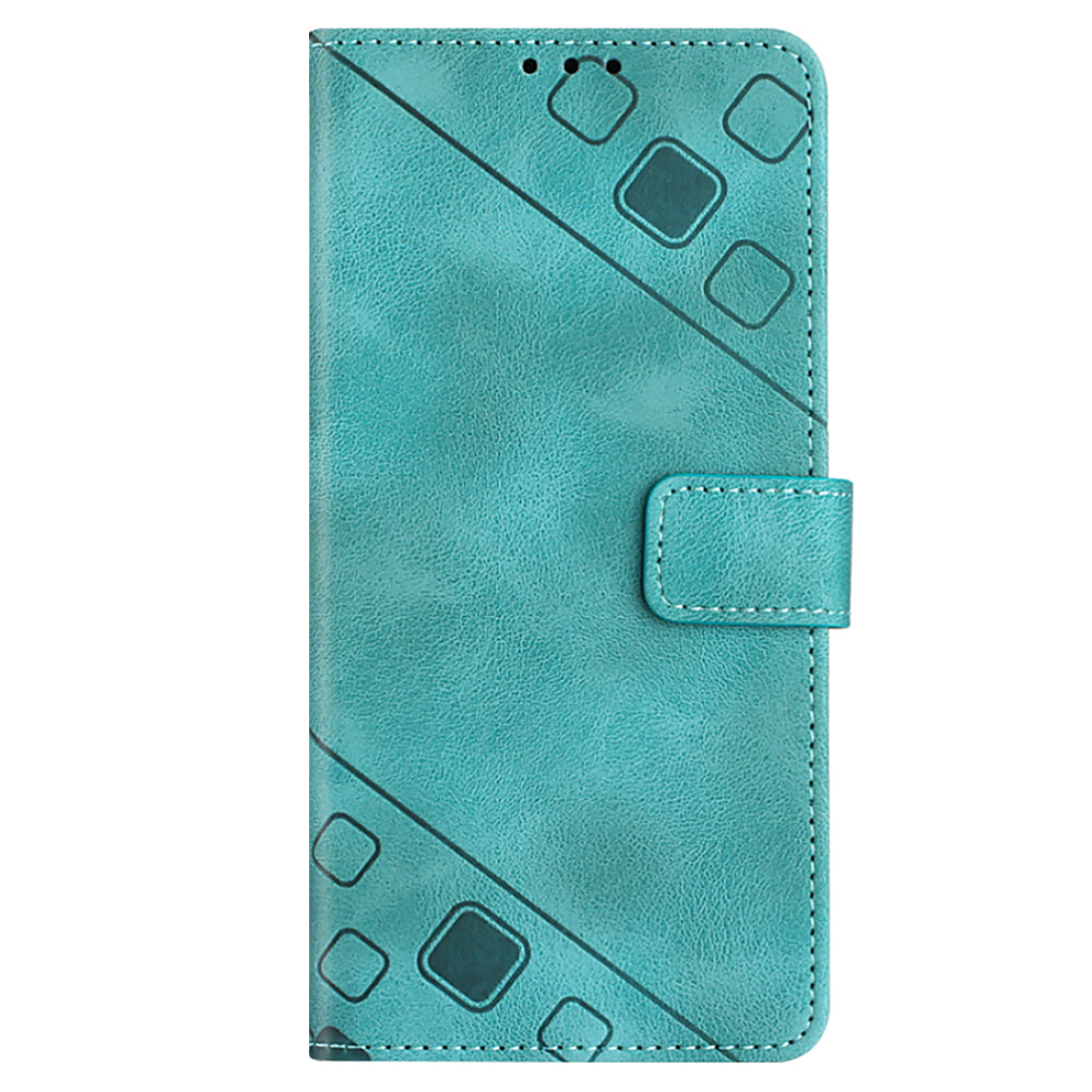 PT005 YB Imprinting Series-6 for Nokia C02 Anti-Dust Phone Cover Leather Wallet Stand Skin-Touch Phone Case