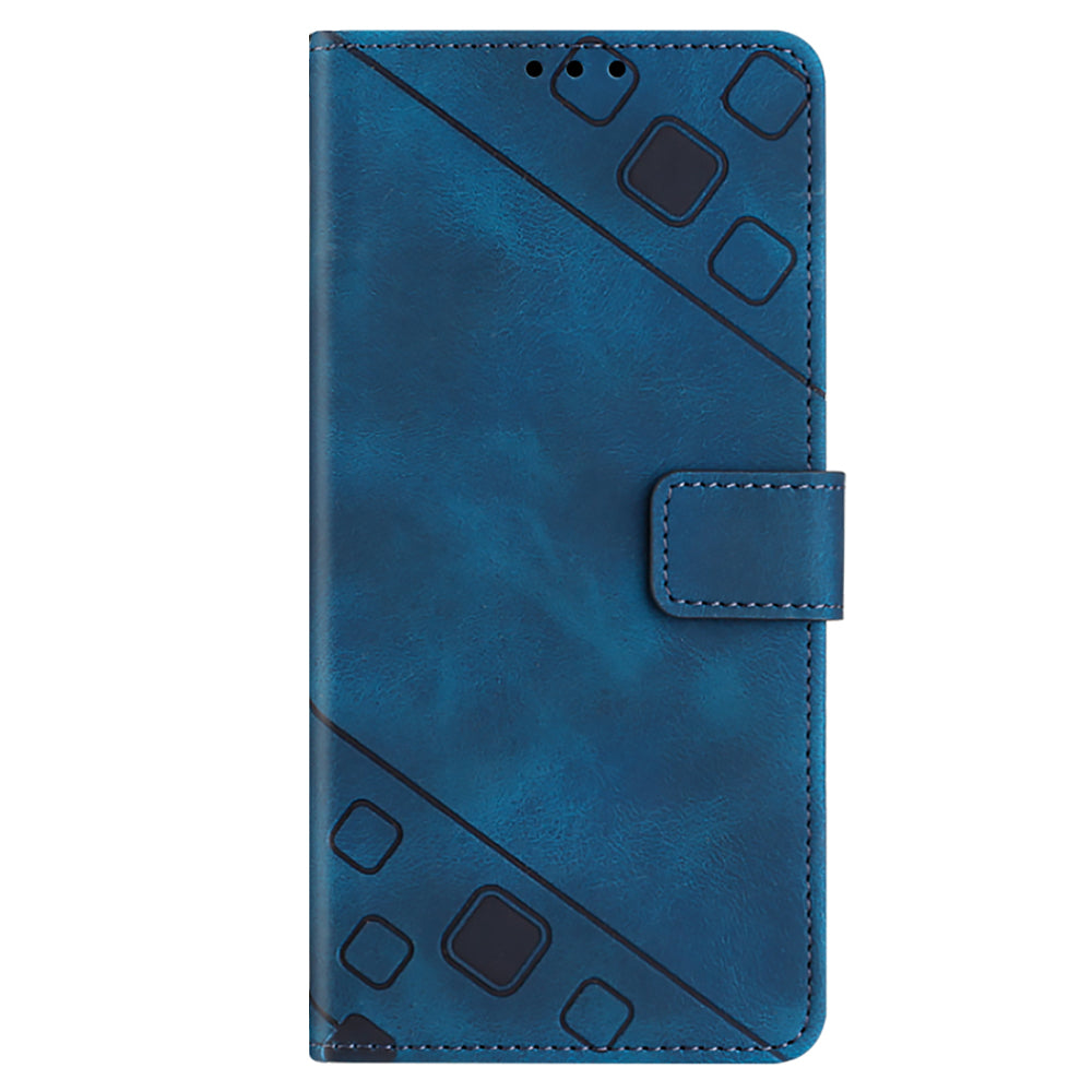 PT005 YB Imprinting Series-6 for Nokia C02 Anti-Dust Phone Cover Leather Wallet Stand Skin-Touch Phone Case