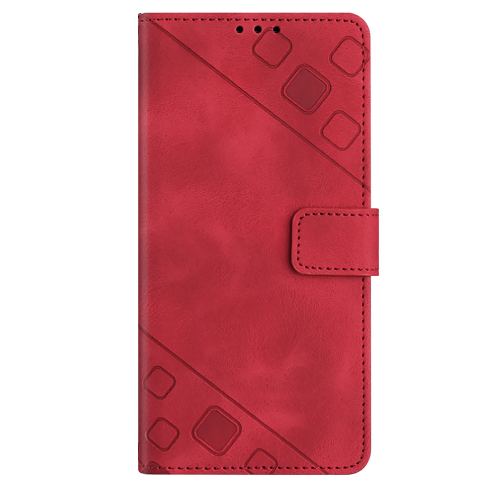 PT005 YB Imprinting Series-6 for Nokia C02 Anti-Dust Phone Cover Leather Wallet Stand Skin-Touch Phone Case
