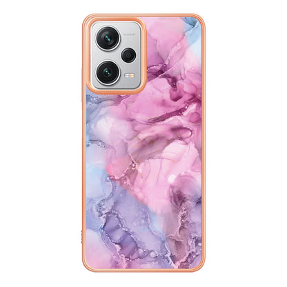 YB IMD Series-16 Style E For Xiaomi Redmi Note 12 Pro+ 5G Electroplating Phone Cover IMD 2.0mm Marble Pattern TPU Case