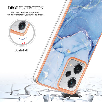 YB IMD Series-16 Style E For Xiaomi Redmi Note 12 Pro+ 5G Electroplating Phone Cover IMD 2.0mm Marble Pattern TPU Case