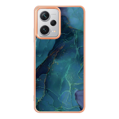 YB IMD Series-16 Style E For Xiaomi Redmi Note 12 Pro+ 5G Electroplating Phone Cover IMD 2.0mm Marble Pattern TPU Case