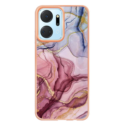 YB IMD Series-16 Style E Phone Case for Honor X7a 5G 2.0mm IMD Marble Pattern Anti-drop TPU Cover