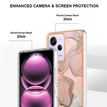 YB IMD Series-16 Style E Phone Case for Xiaomi Redmi Note 12 Pro 5G / Note 12 Pro Speed 5G / Poco X5 Pro 5G TPU 2.0mm IMD Marble Pattern Protective Cover