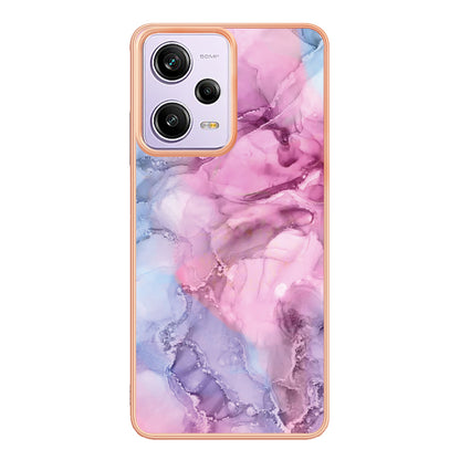 YB IMD Series-16 Style E Phone Case for Xiaomi Redmi Note 12 Pro 5G / Note 12 Pro Speed 5G / Poco X5 Pro 5G TPU 2.0mm IMD Marble Pattern Protective Cover