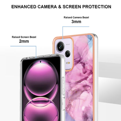 YB IMD Series-16 Style E Phone Case for Xiaomi Redmi Note 12 Pro 5G / Note 12 Pro Speed 5G / Poco X5 Pro 5G TPU 2.0mm IMD Marble Pattern Protective Cover