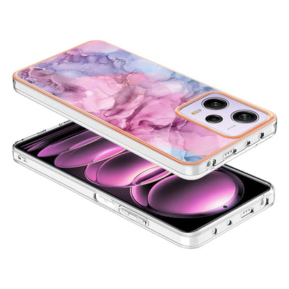 YB IMD Series-16 Style E Phone Case for Xiaomi Redmi Note 12 Pro 5G / Note 12 Pro Speed 5G / Poco X5 Pro 5G TPU 2.0mm IMD Marble Pattern Protective Cover