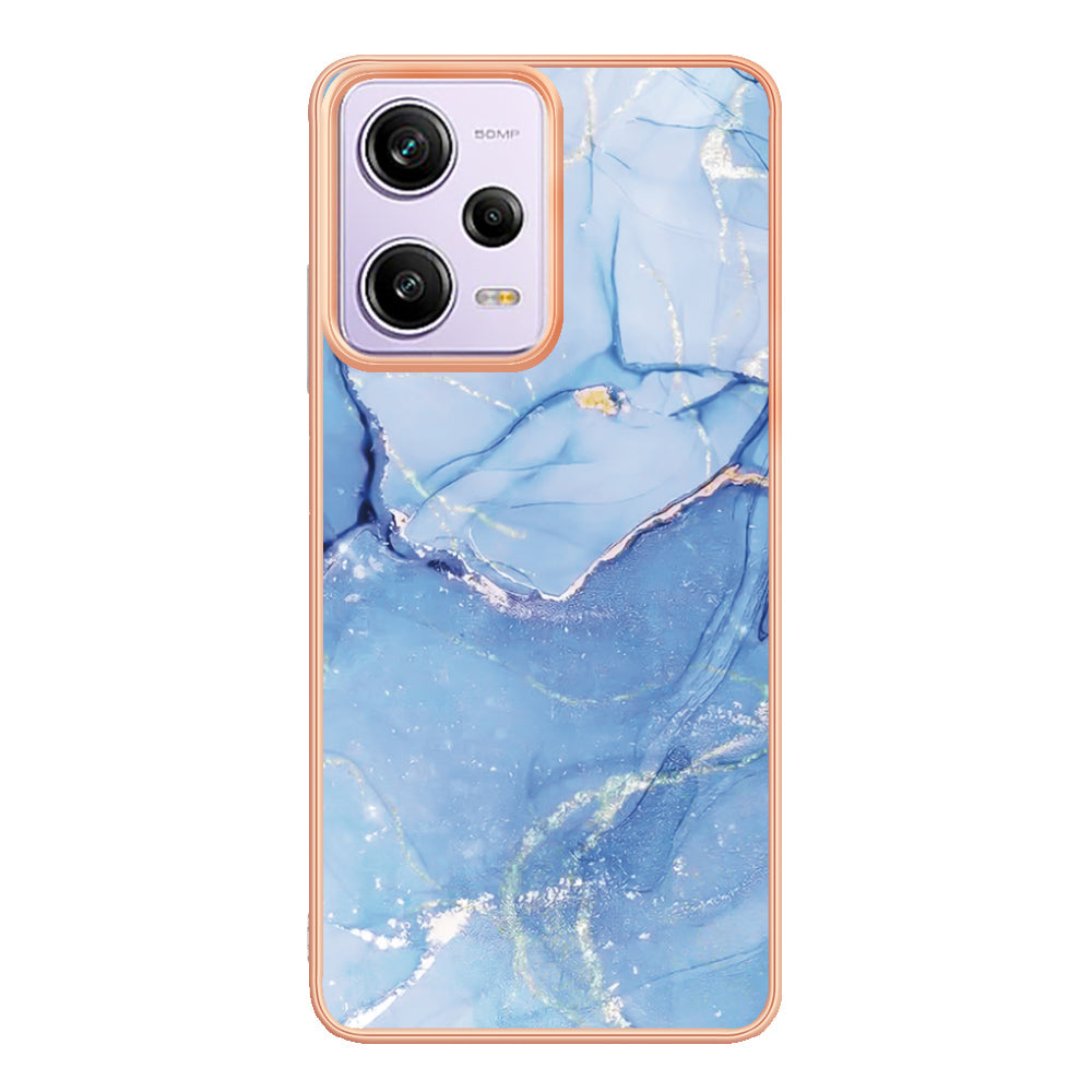 YB IMD Series-16 Style E Phone Case for Xiaomi Redmi Note 12 Pro 5G / Note 12 Pro Speed 5G / Poco X5 Pro 5G TPU 2.0mm IMD Marble Pattern Protective Cover