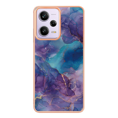 YB IMD Series-16 Style E Phone Case for Xiaomi Redmi Note 12 Pro 5G / Note 12 Pro Speed 5G / Poco X5 Pro 5G TPU 2.0mm IMD Marble Pattern Protective Cover
