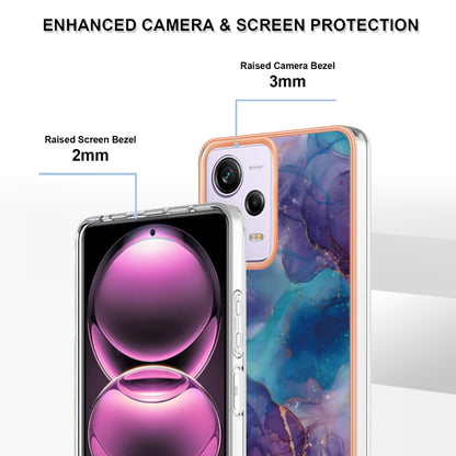 YB IMD Series-16 Style E Phone Case for Xiaomi Redmi Note 12 Pro 5G / Note 12 Pro Speed 5G / Poco X5 Pro 5G TPU 2.0mm IMD Marble Pattern Protective Cover