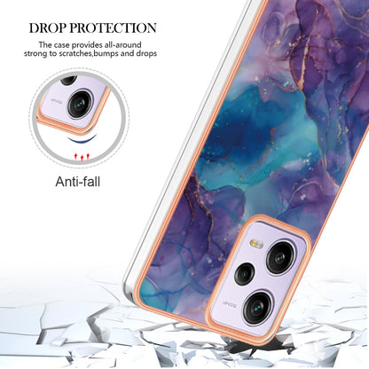 YB IMD Series-16 Style E Phone Case for Xiaomi Redmi Note 12 Pro 5G / Note 12 Pro Speed 5G / Poco X5 Pro 5G TPU 2.0mm IMD Marble Pattern Protective Cover