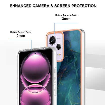 YB IMD Series-16 Style E Phone Case for Xiaomi Redmi Note 12 Pro 5G / Note 12 Pro Speed 5G / Poco X5 Pro 5G TPU 2.0mm IMD Marble Pattern Protective Cover