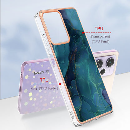 YB IMD Series-16 Style E Phone Case for Xiaomi Redmi Note 12 Pro 5G / Note 12 Pro Speed 5G / Poco X5 Pro 5G TPU 2.0mm IMD Marble Pattern Protective Cover