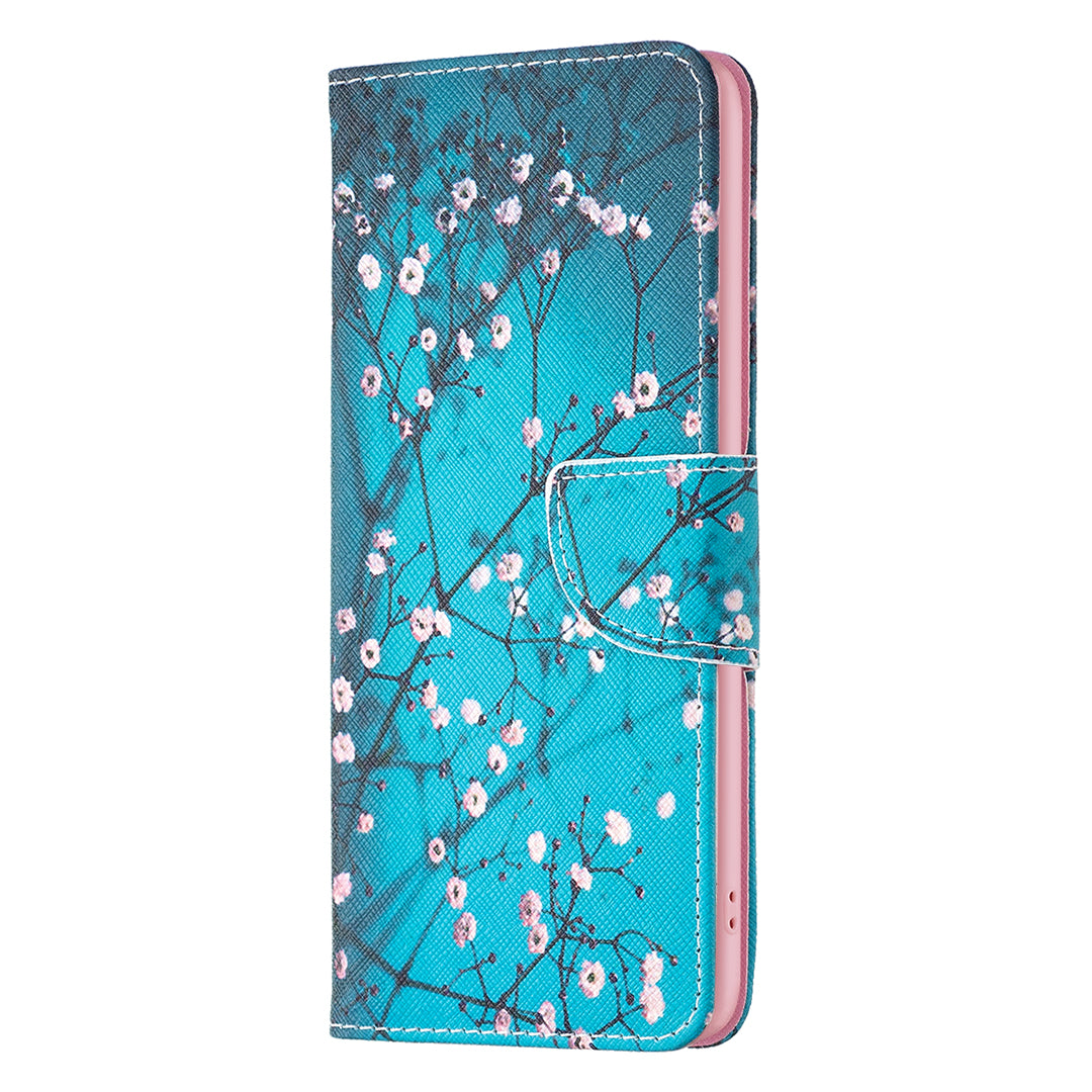 Protective Cove for Realme C33 2023 4G / C33 4G Pattern Printing PU Leather Phone Case Wallet Shell with Stand