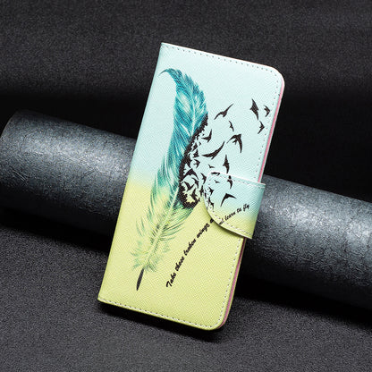 Protective Cove for Realme C33 2023 4G / C33 4G Pattern Printing PU Leather Phone Case Wallet Shell with Stand