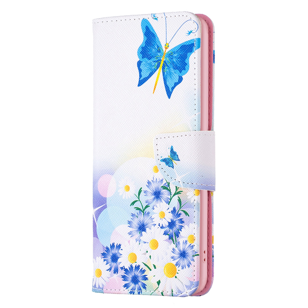 Protective Cove for Realme C33 2023 4G / C33 4G Pattern Printing PU Leather Phone Case Wallet Shell with Stand
