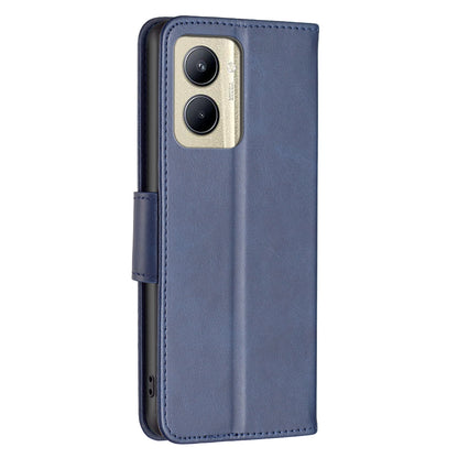 For Realme C33 2023 4G / C33 4G Solid Color Wallet Protective Shell Textured PU Leather Stand Phone Case