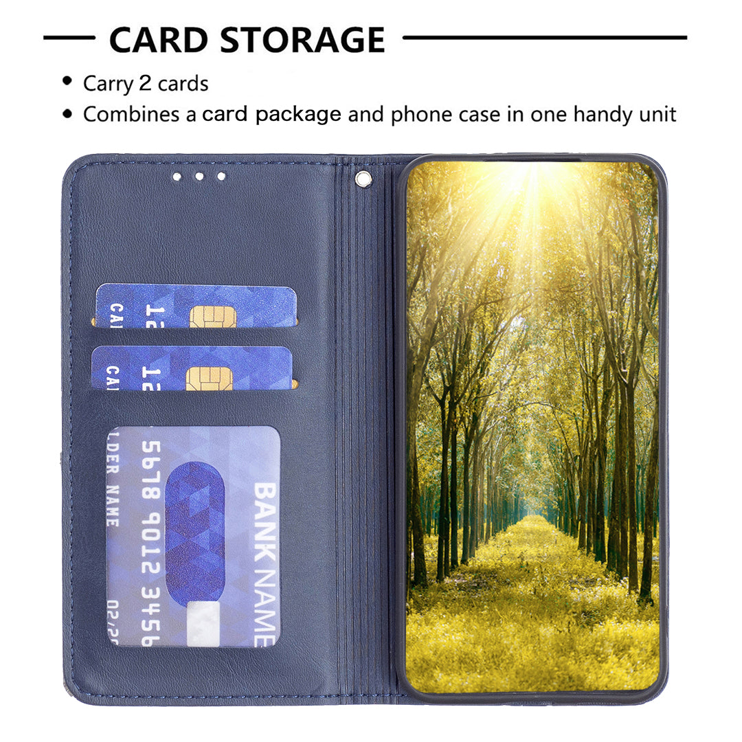 For Motorola Edge 40 Pro 5G / Moto X40 5G Imprinting Pattern PU Leather Card Holder Splicing Phone Stand Cover