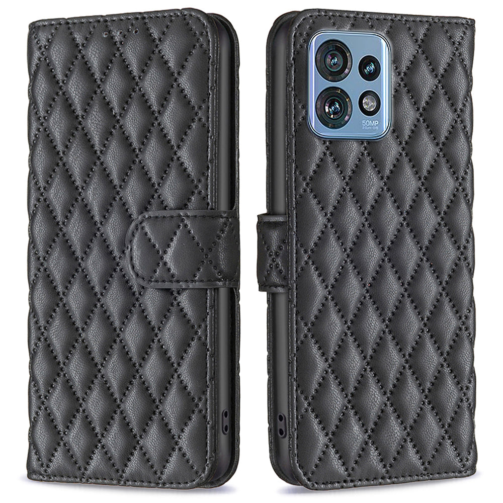 BINFEN COLOR BF Style-14 for Motorola Edge 40 Pro 5G / Moto X40 5G Phone Case Stand PU Leather Wallet Phone Cover