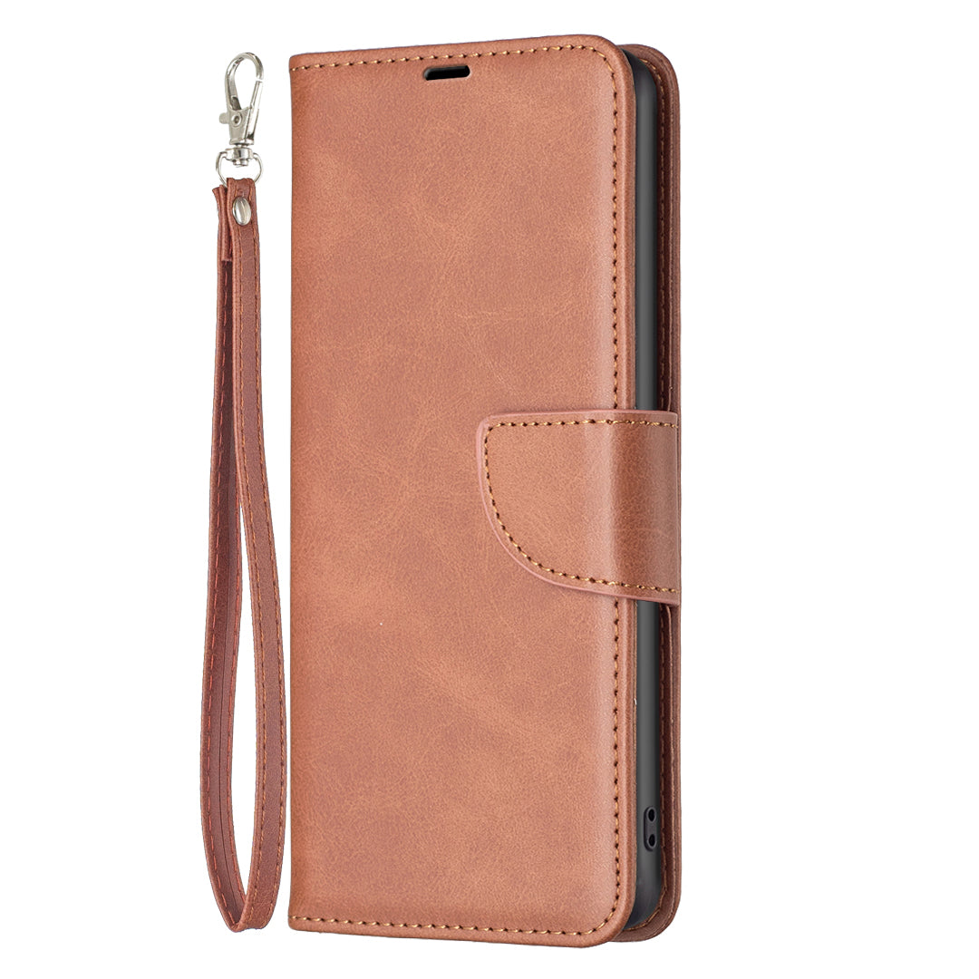 For Motorola Edge 40 Pro 5G / Moto X40 5G Solid Color Wallet Shell Textured PU Leather Stand Phone Case
